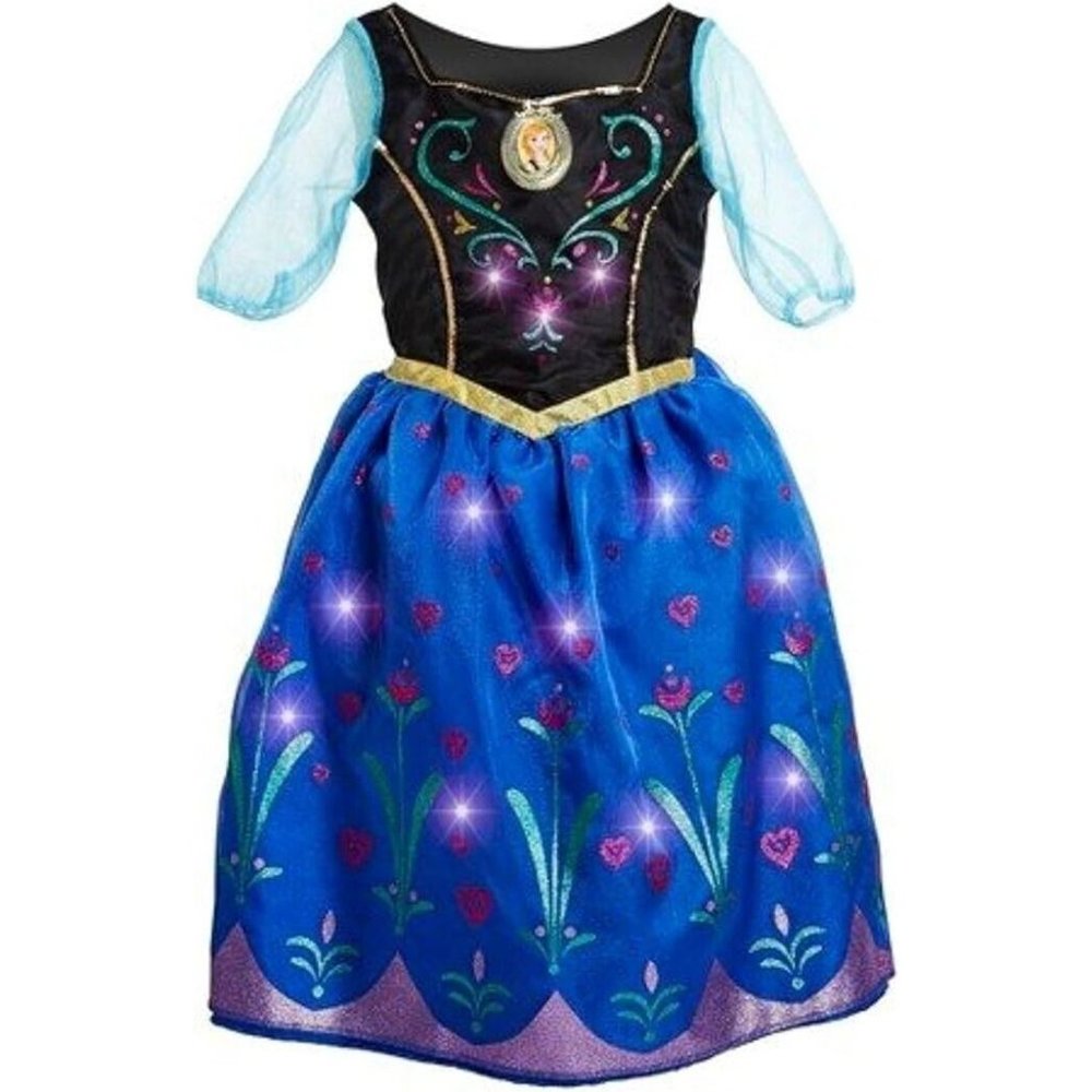 "DISNEY" ANA LIGHT -UP HALLOWEEN COSTUME DRESS DRESS UP GOWN SIZE: 4-5